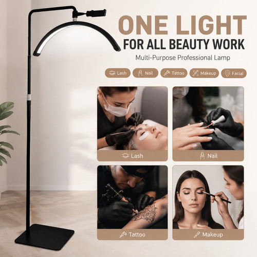 Half moon led floor lamp - led,