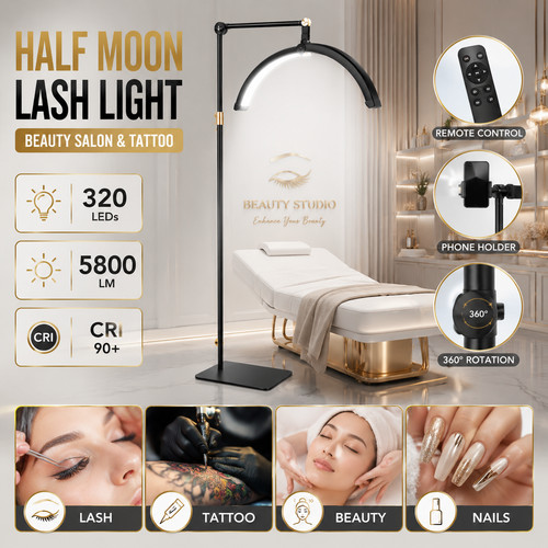 Half moon led floor - half, lamp